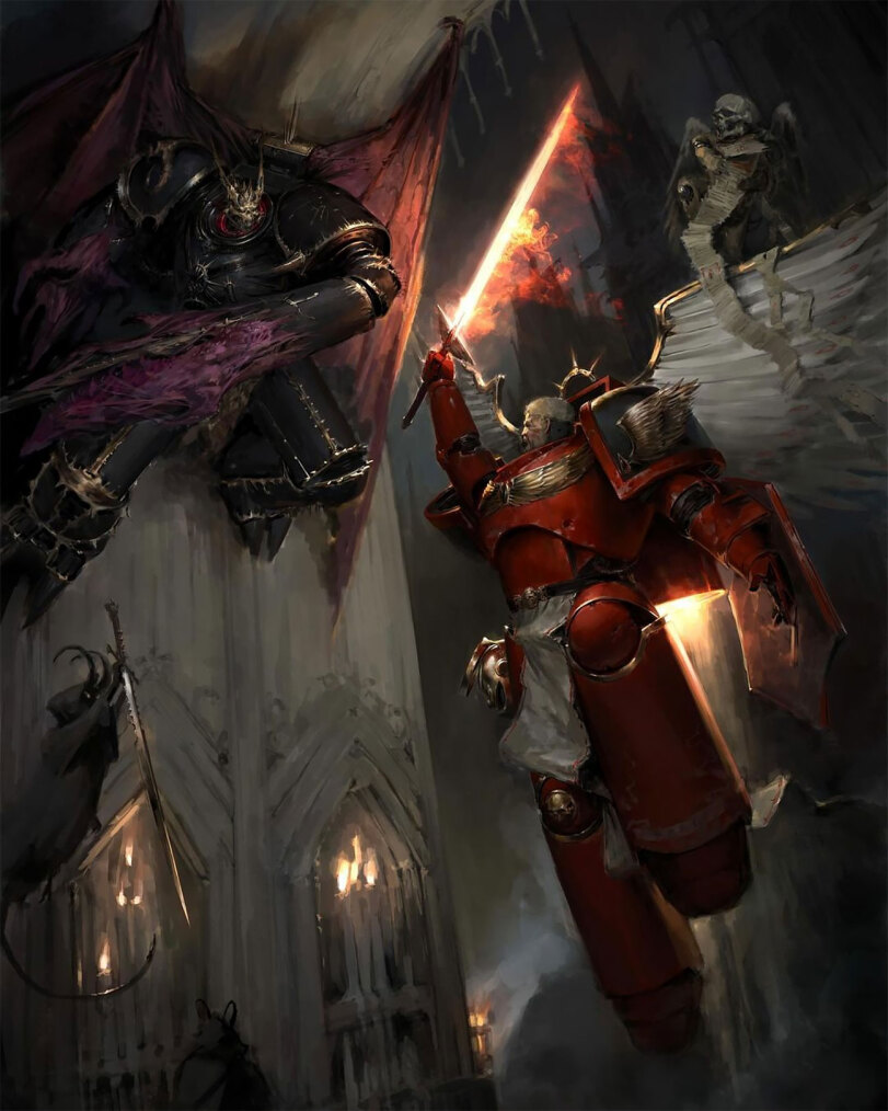 Повелитель Ночи VS Кровавый Ангел. Худ. Mykyta Vasilchuk