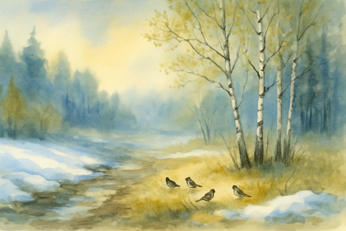 Почки только-только раскрылись, воздух пахнет землёй, а деревья ещё стесняются своей зелени. Весна держит паузу, чтобы финал получился ярким.