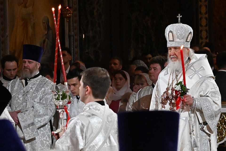    Патриарх Московский и всея Руси Кирилл возглавил праздничное богослужение. Владимир ВЕЛЕНГУРИН