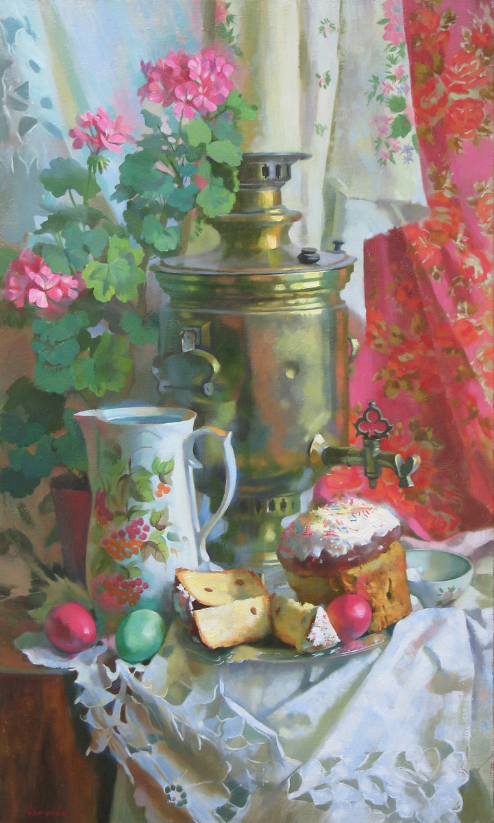 Натюрморт с куличом, 2008 год