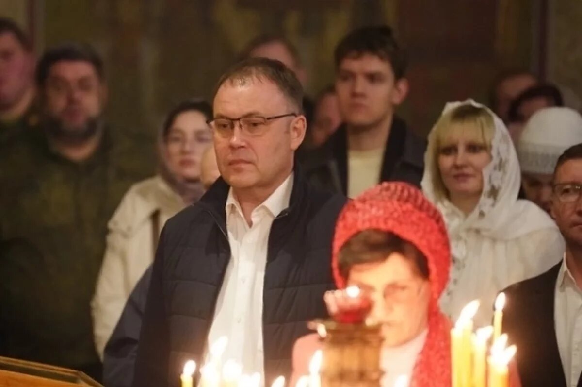    Глава Кузбасса посетил пасхальную службу