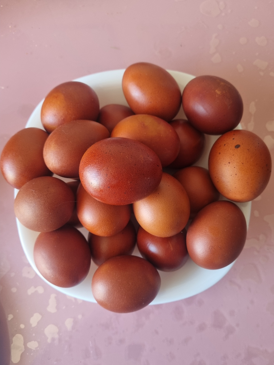 Вчера покрасила яйца.