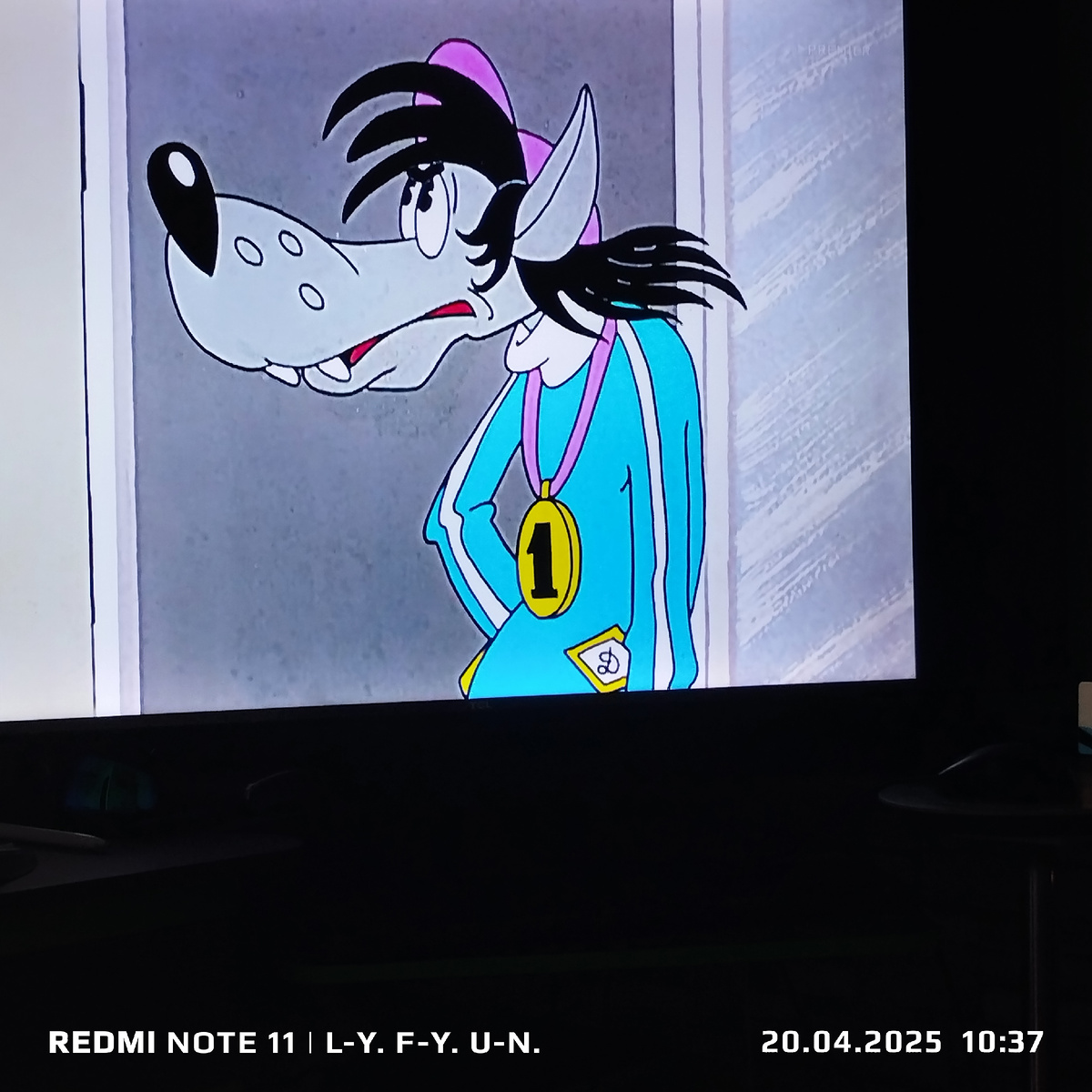 Волк вышел из студии, хитро прищурился, согнулся и заострил внимание на главном экране.