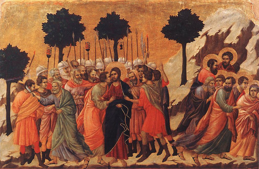 Дуччо ди Буонинсенья (1255–1319). «Предательство Иуды».