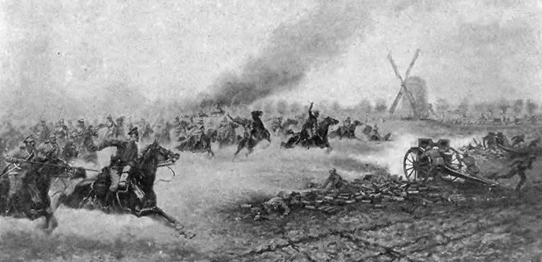 Бой под Каушеном. Картина художника Мазуровского