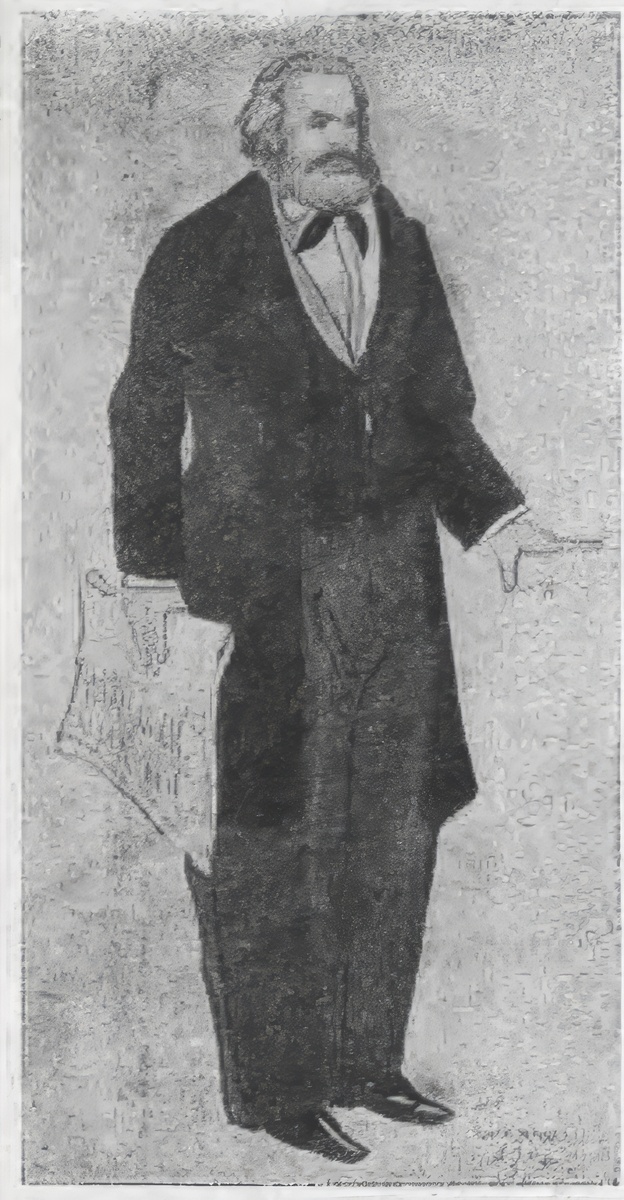 Карл Маркс. Эскиз художника Н. Суворова.