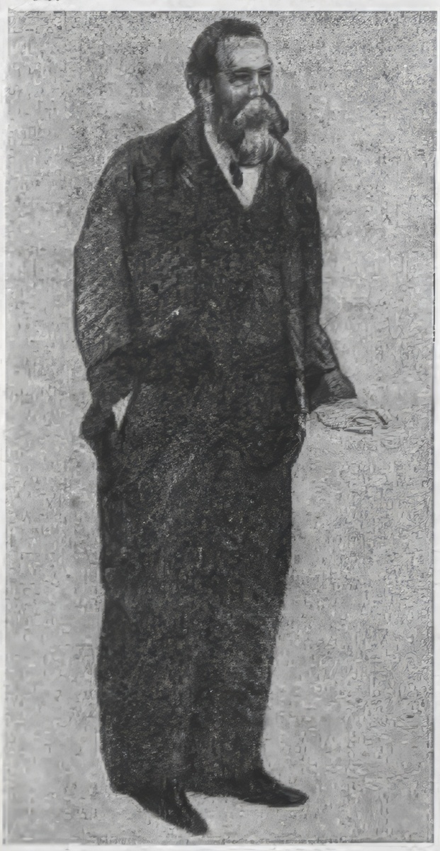 Фридрих Энгельс. Эскиз художника Н. Суворова.