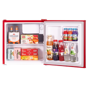 Компактный мини-холодильник MAUNFELD MFF50RR однокамерный, DeFrost, 50 л, 40 дБ, ретро, красный