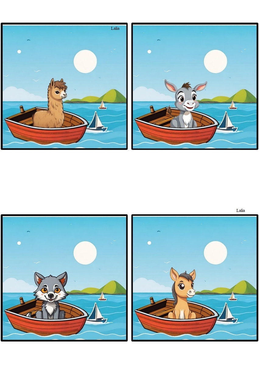 Лама в лодке...