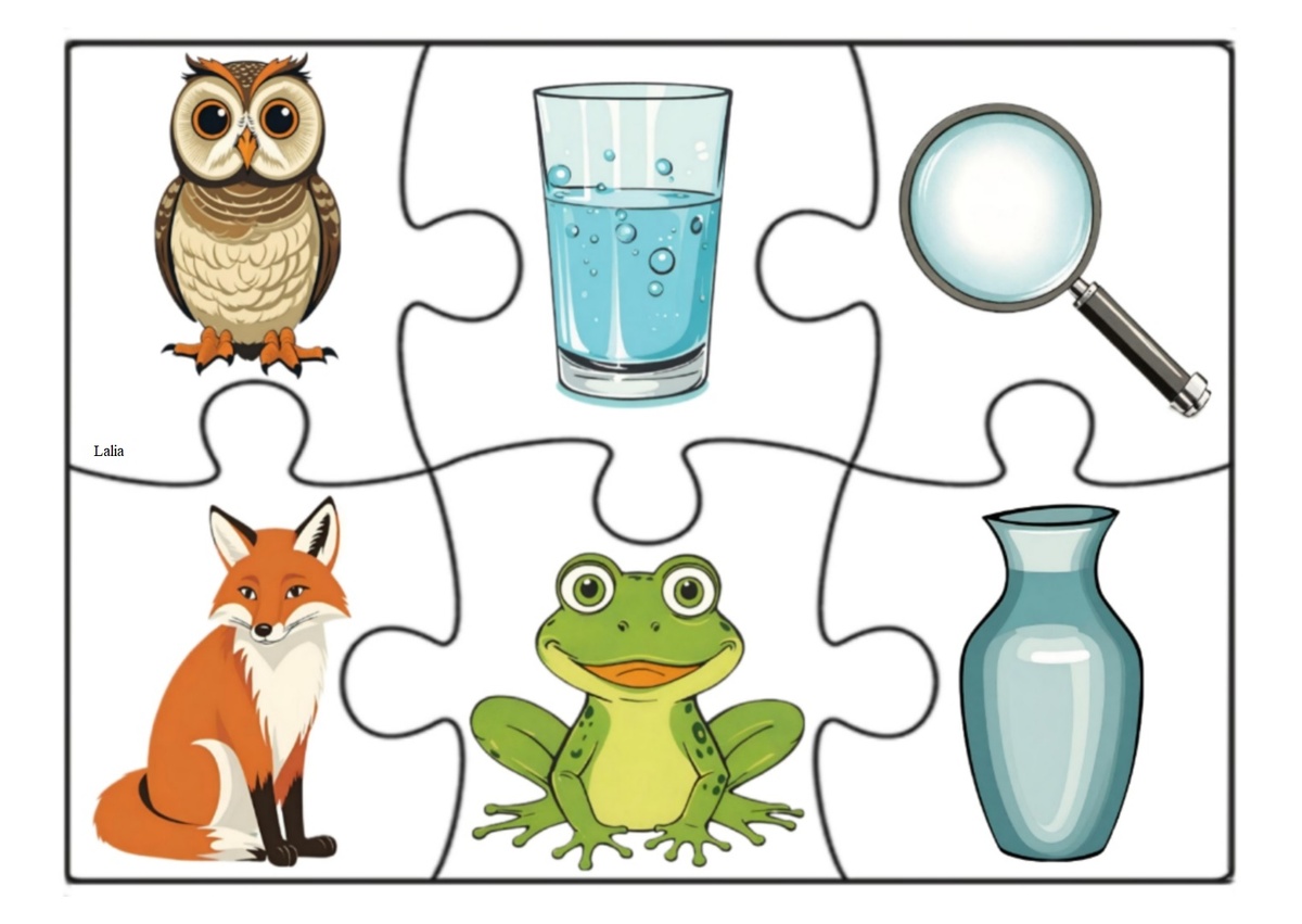 1 тип: Сова, вода, лупа, лиса, жаба, ваза