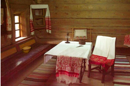  К Пасхе расстилались чистые половики, развешивались красивые полотенца и занавески.