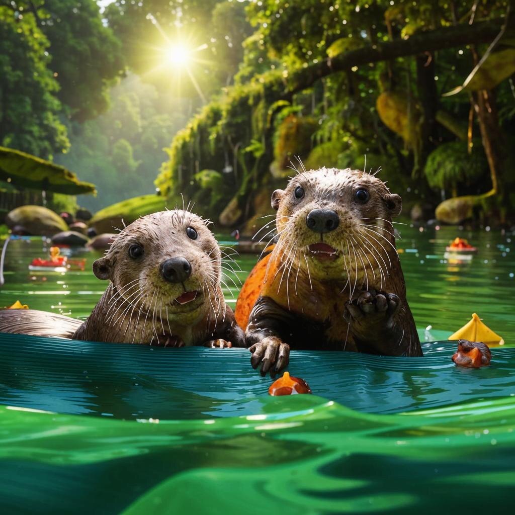 Гигантская речная выдра (Pteronura brasiliensis) — один из самых редких и загадочных обитателей южноамериканских рек.