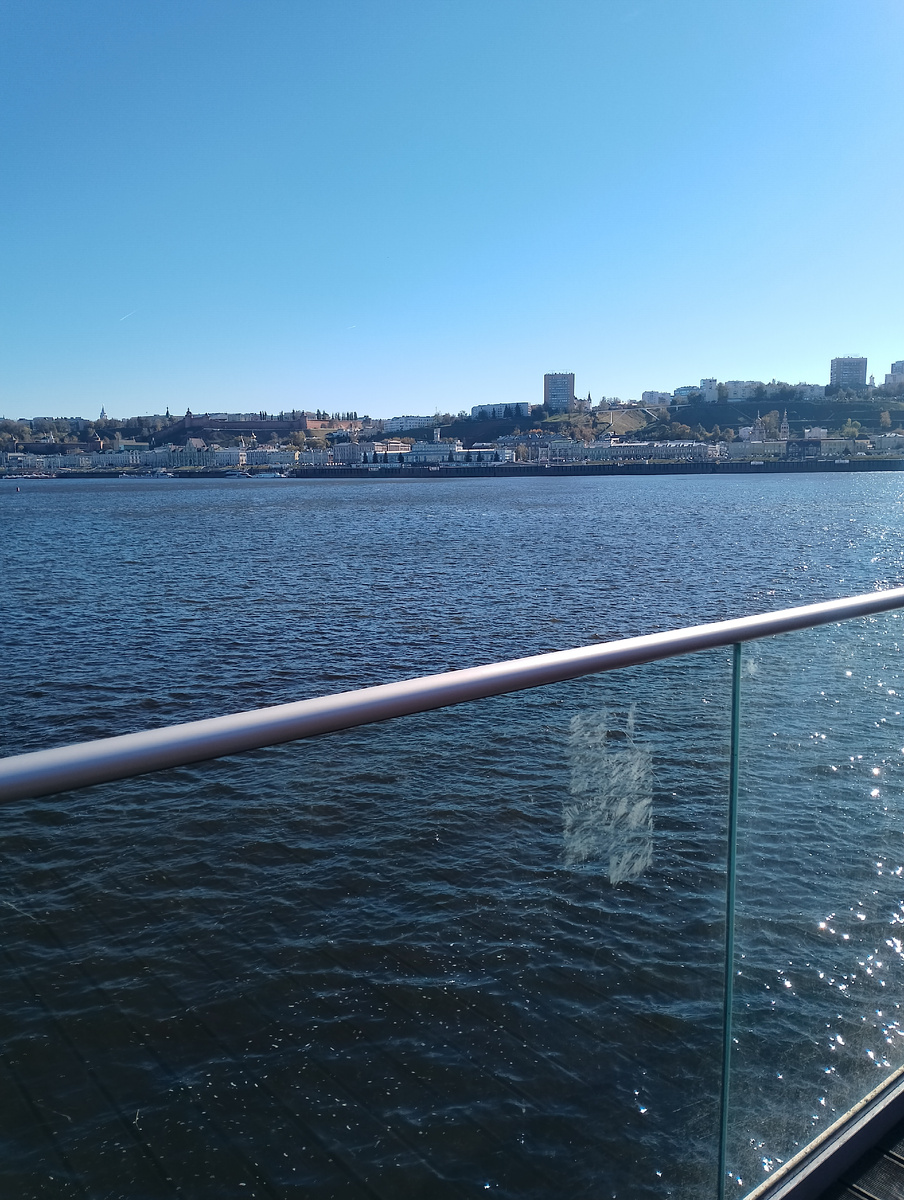 Ока впадает в Волгу ( фото автора)