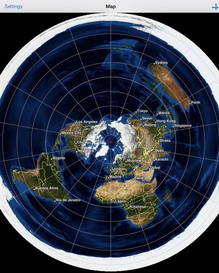 Макет плоской Земли