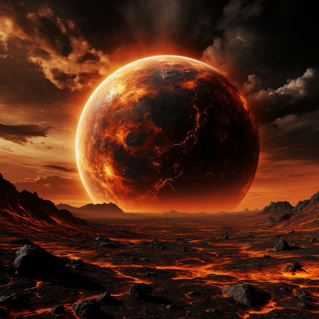 Примерный вид планеты на которой я проживал