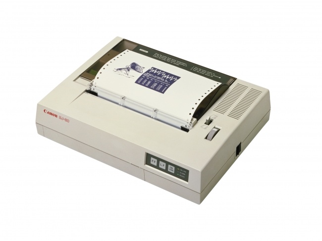 Canon BJ-80. Один из первых матричных принтеров. 