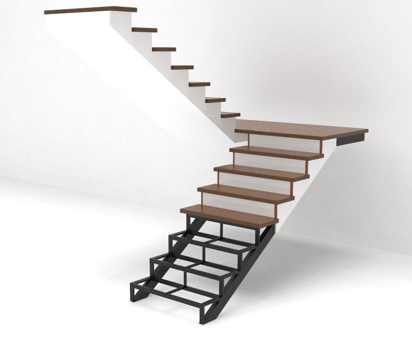 Лестница на металлокаркасе