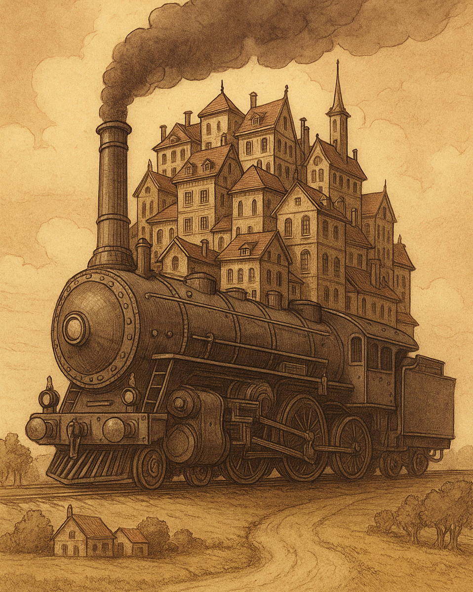 города на паровозах