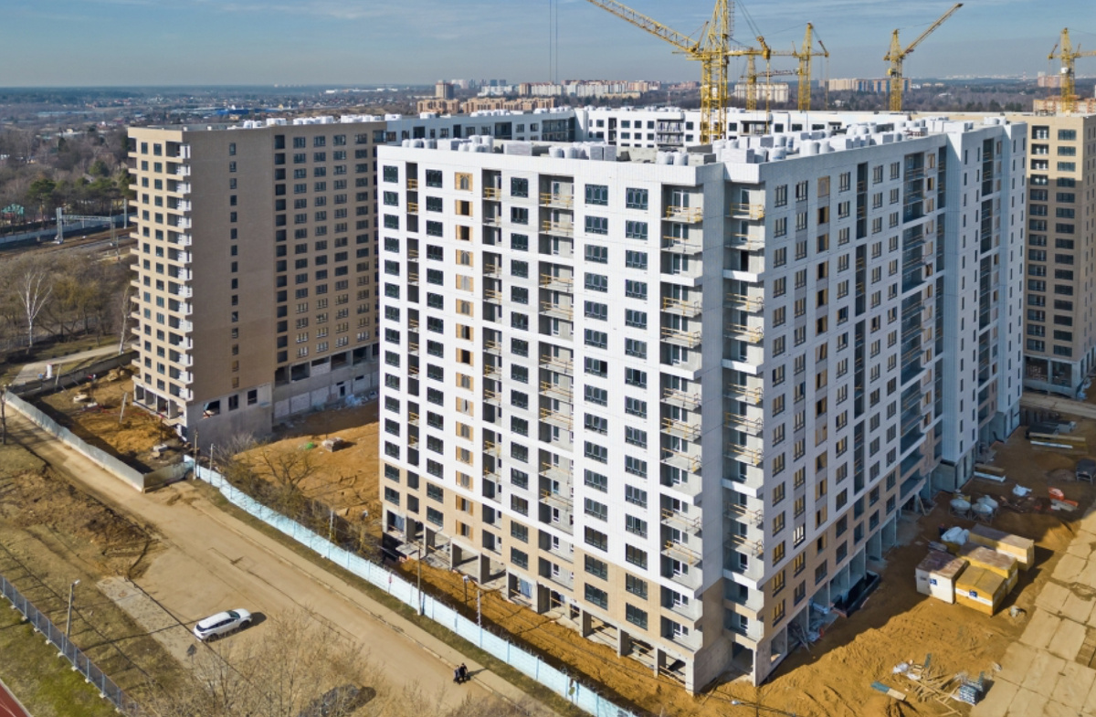 На фото ход строительства ЖК «1-й Шереметьевский» от ДСК №1