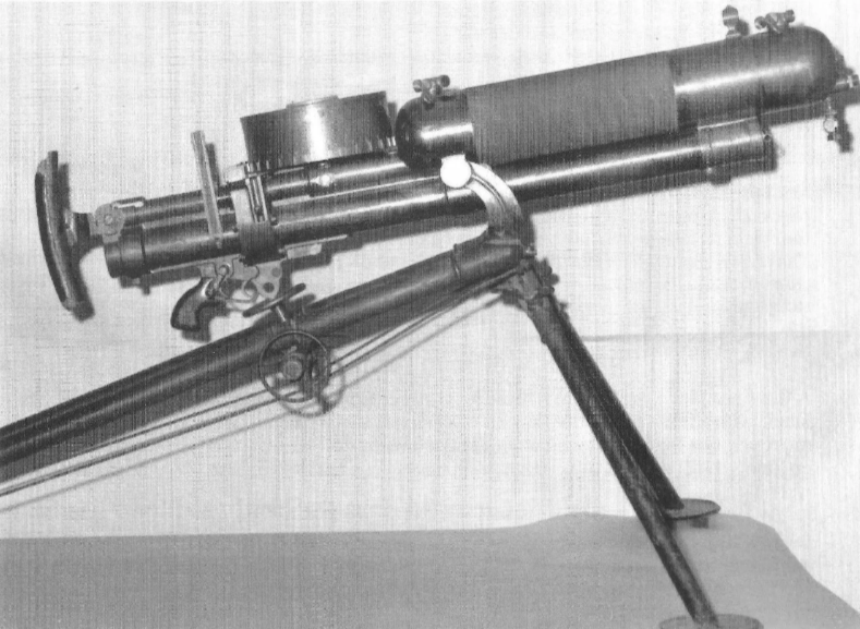 Пулемёт Маклина с водяным охлаждением. Общий вид.
