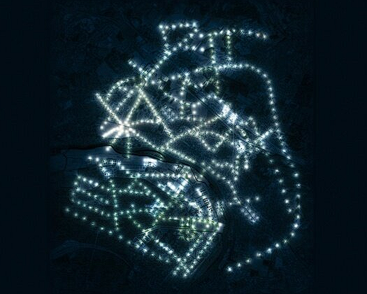 Иллюминация фальшивого Парижа для немецких лётчиков