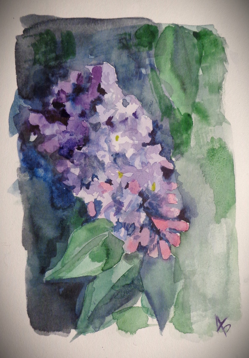 За сирень браться было очень страшно, но получилось, вроде, неплохо