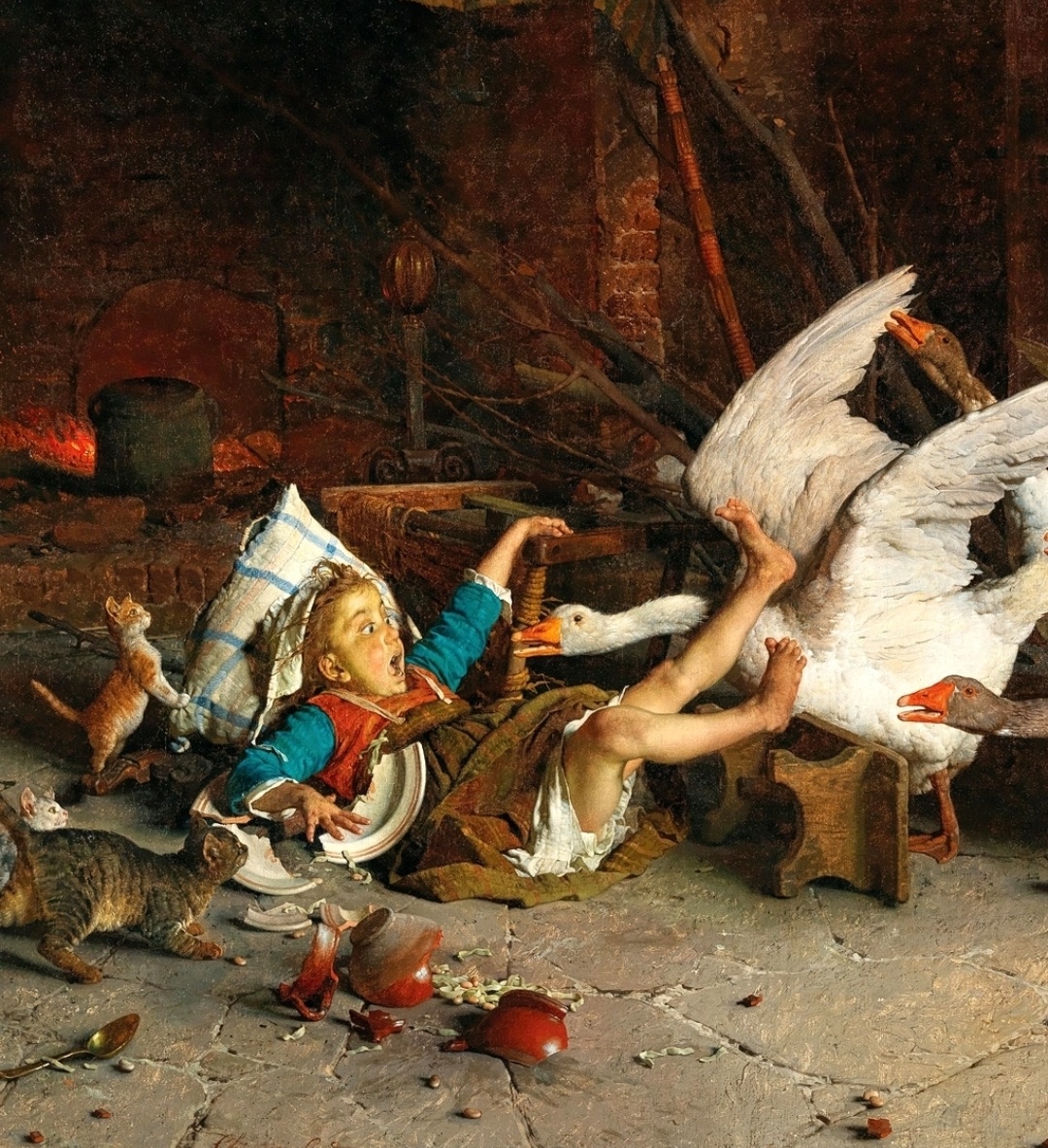 Художник  Гаэтано Кьеричи.  Катастрофа. 1887 год.