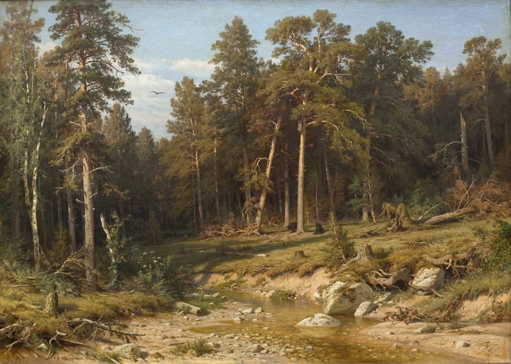 Иван Шишкин. Сосновый бор. Мачтовый лес в Вятской губернии. 1872. Холст, масло.
