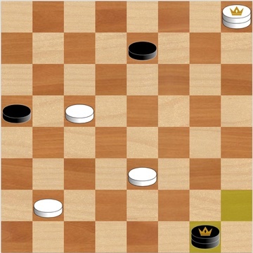 1.cd6! e:c5 (1...g:a1 2.d:f8x) 2. a3/hc3x