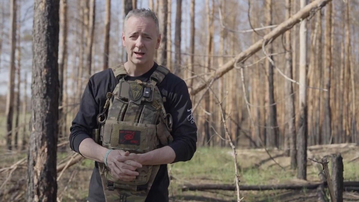 Брайан Фицпатрик. Фицпатрик опубликовал видео на украинских позициях у границы с Россией. Скриншот из видео, Брайан Фицпатрик