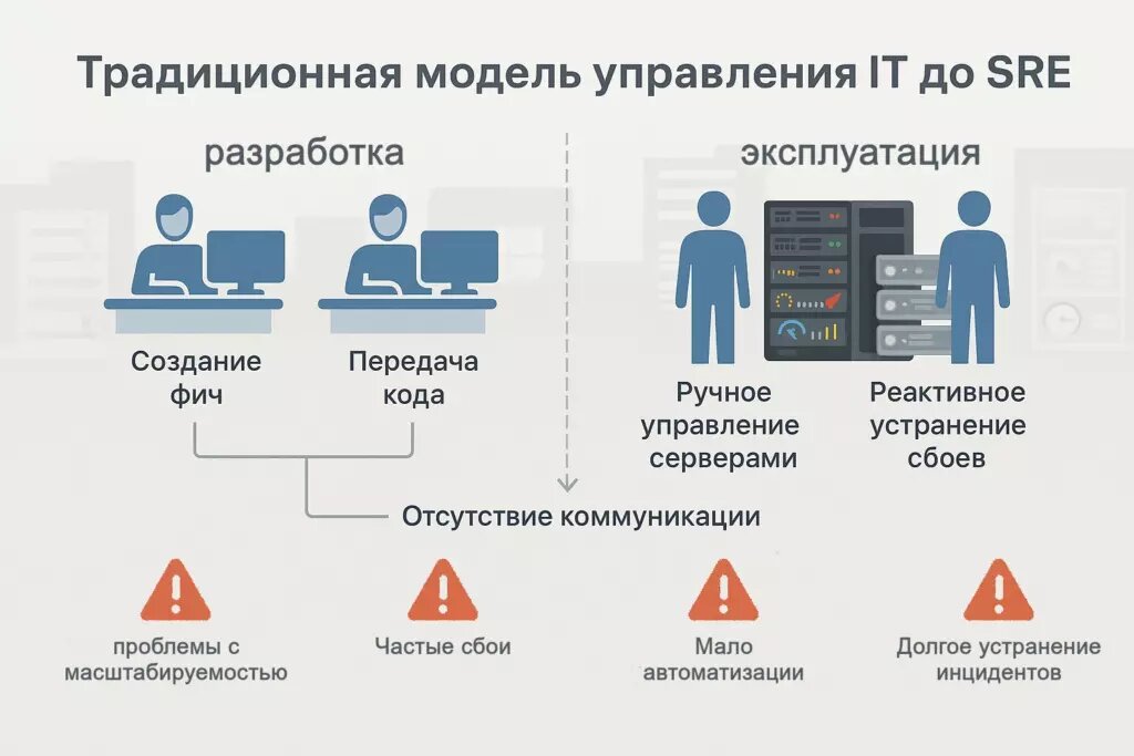 Организация работы в Google до появления SRE
