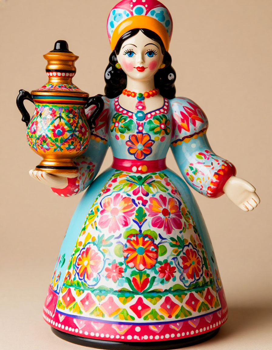 «Барыня с самоваром» — образ, сгенерированный ИИ по моему запросу

