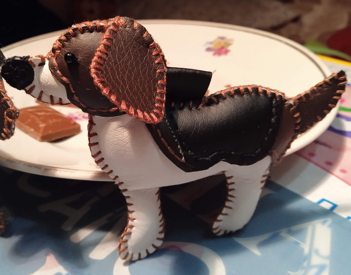 Кожаная собака своими руками