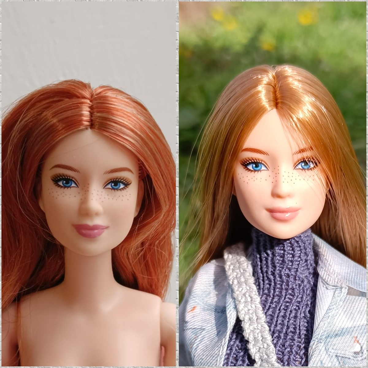 Получилась более натуральная рыжая.