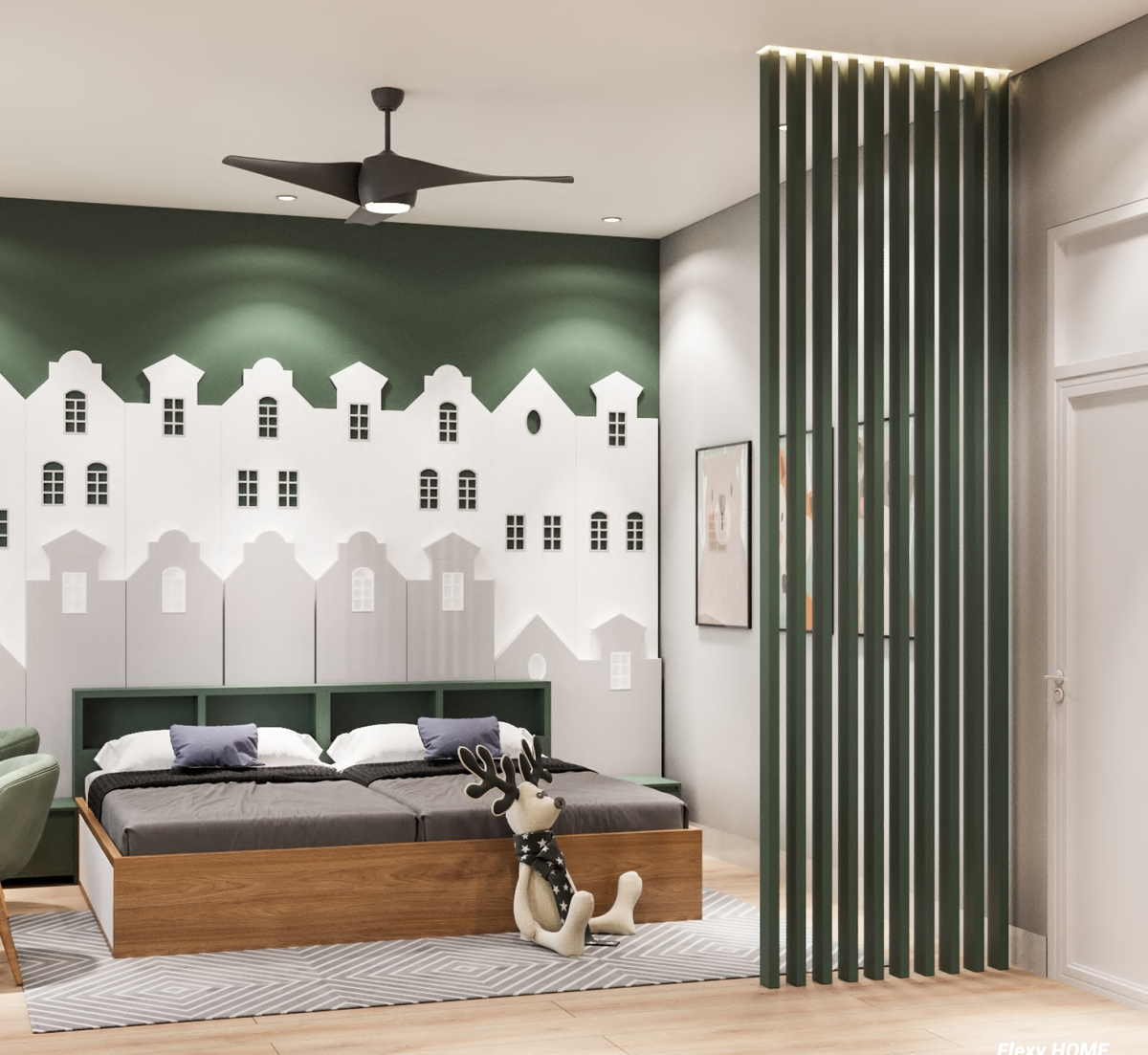 Декоративные алюминиевые перегородки в детской