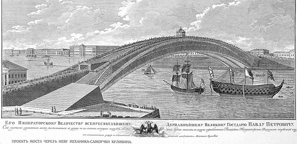    Проект моста через Неву, 1776 г. Фото: Commons.wikimedia.org