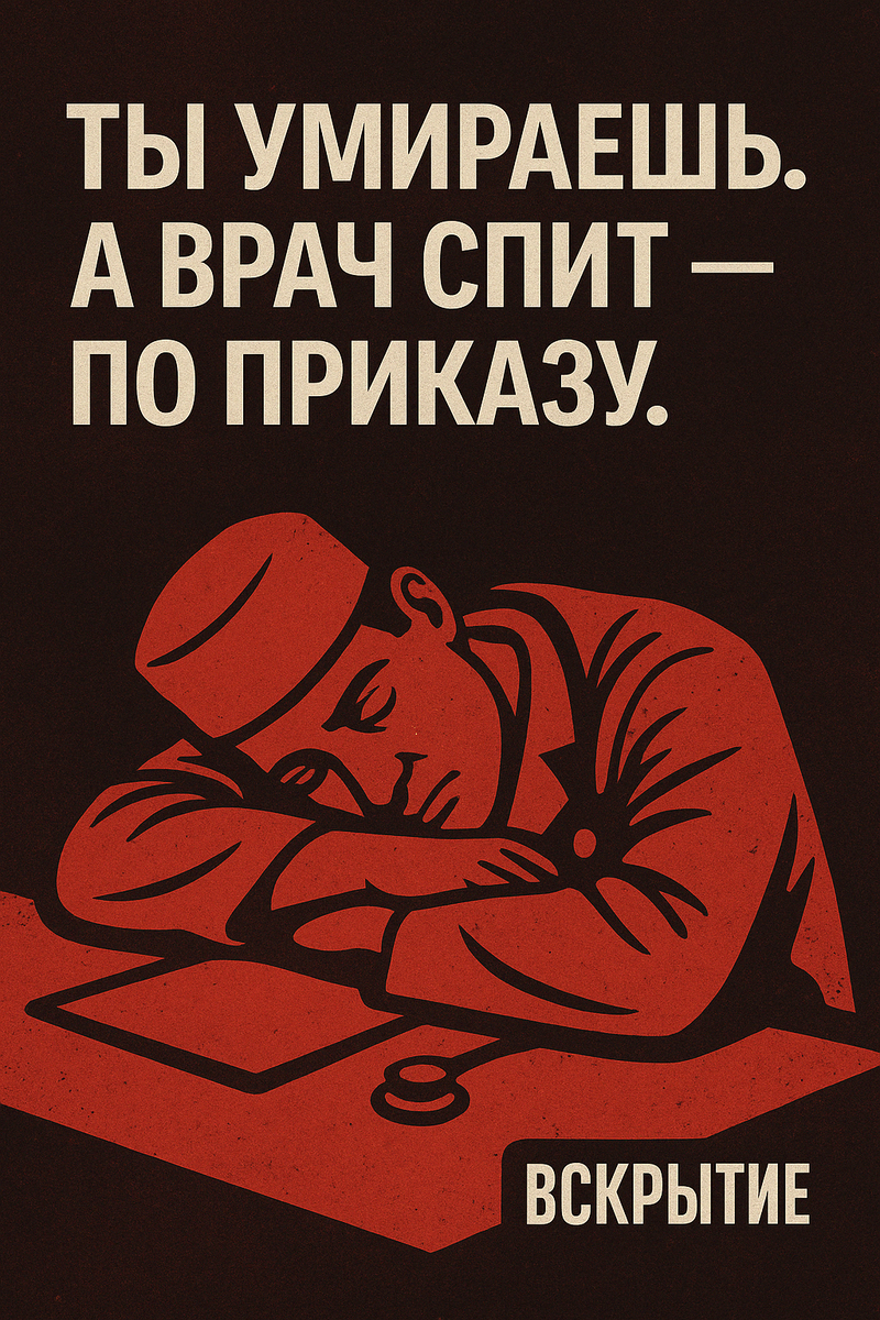 📍 Ты умираешь. А дежурный — ждёт утра или просто спит.