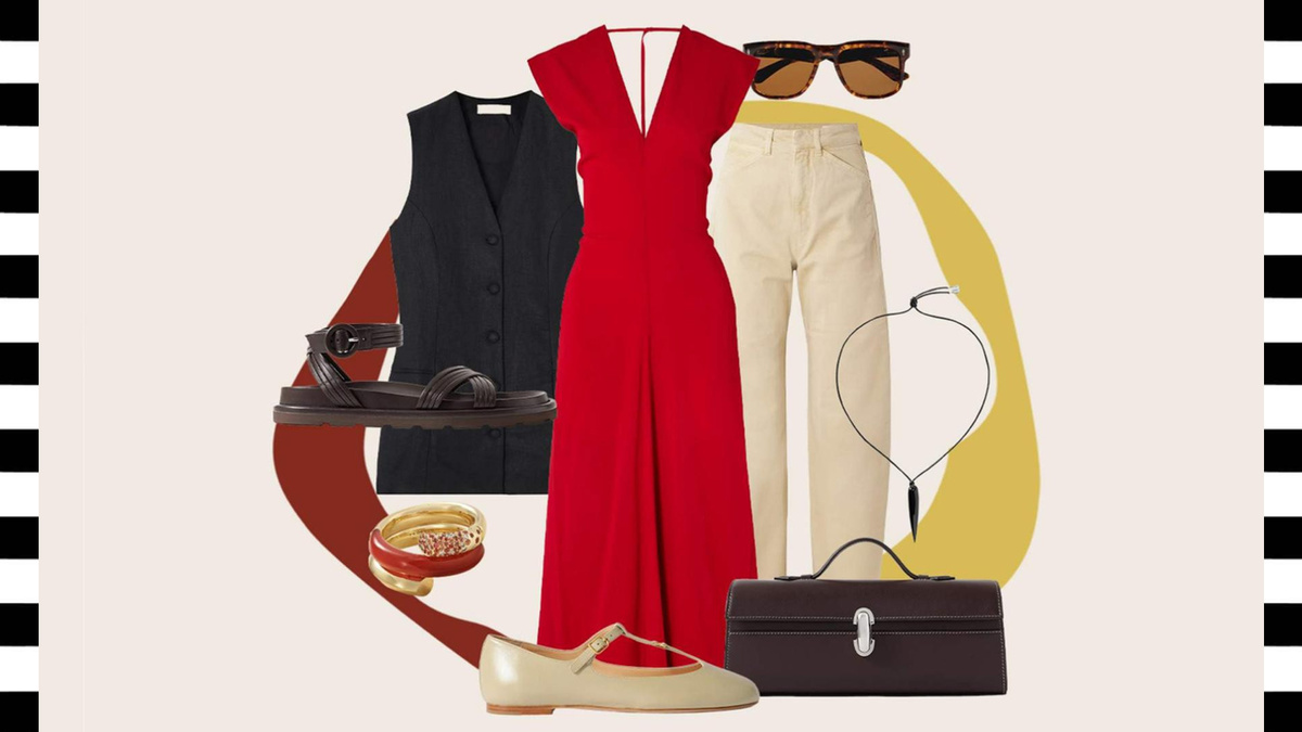 Как создать модный образ с красным платьем