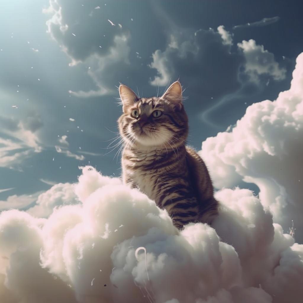 Нейрокот Кандинского на облаке
