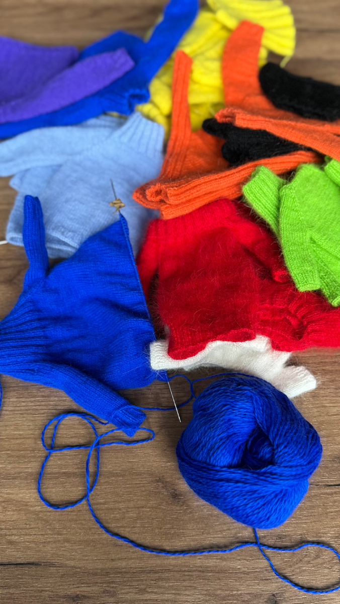 Процесс вязания