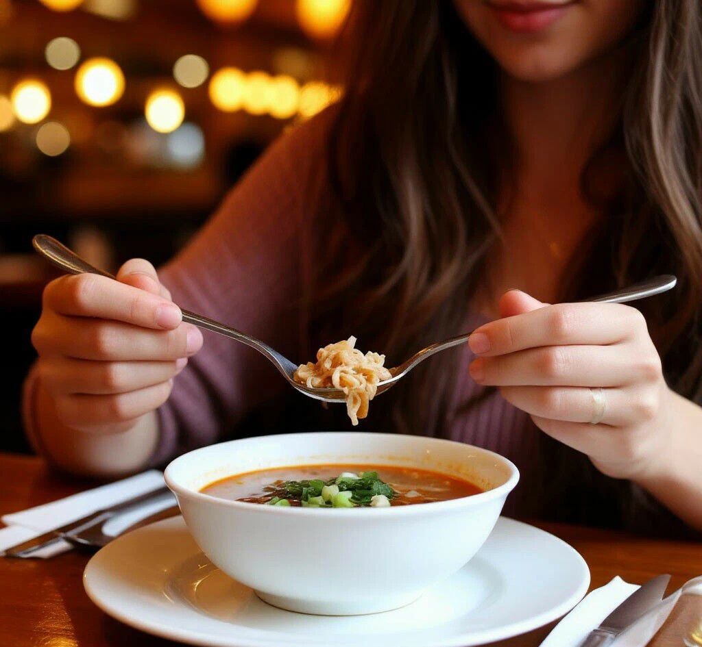Как правильно есть суп ложкой 