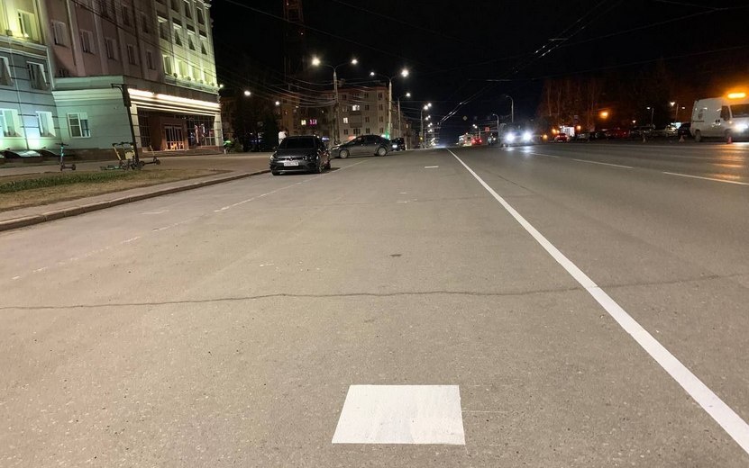    Разметку к Параду Победы нанесли на ул. Пушкинской в Ижевске