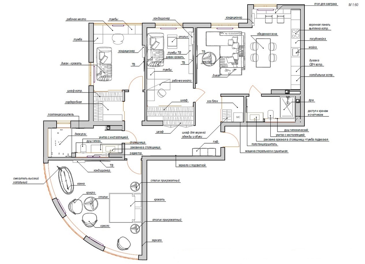 Планировка квартиры ЖК Адмирал
