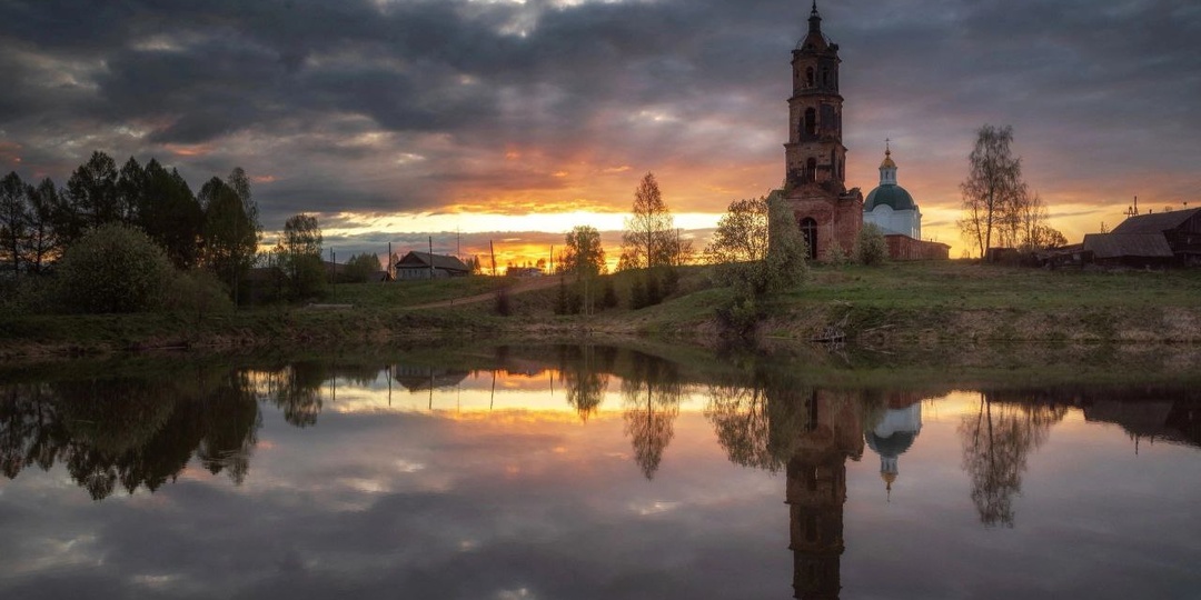 Раннее утро в селе Рождественское