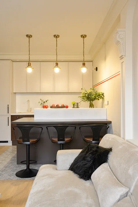 Фото интерьера кухня-гостиная