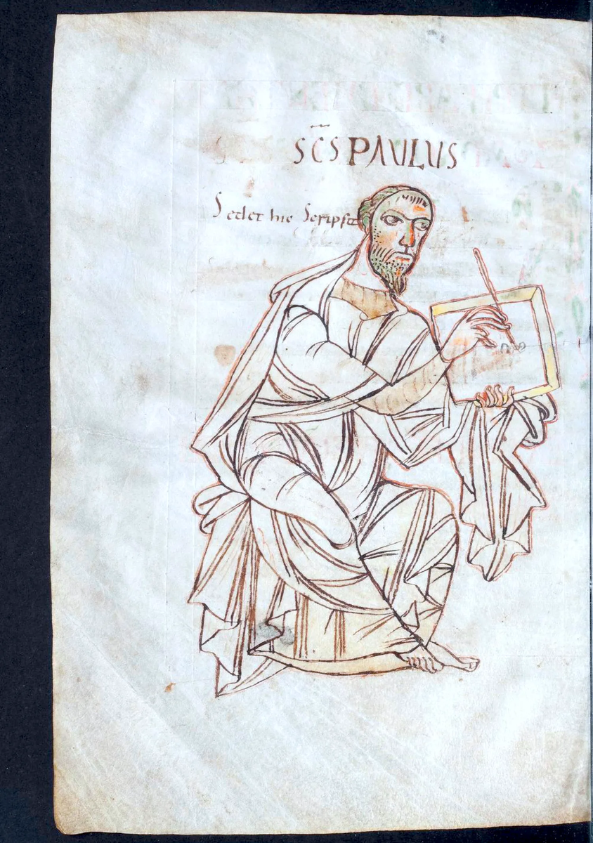 Портрет апостола Павла IX века в театральной маске