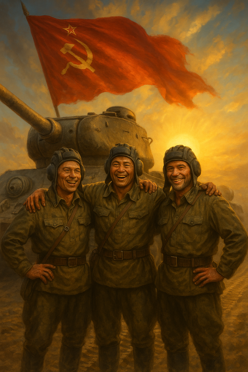 Три танкиста, три веселых друга.