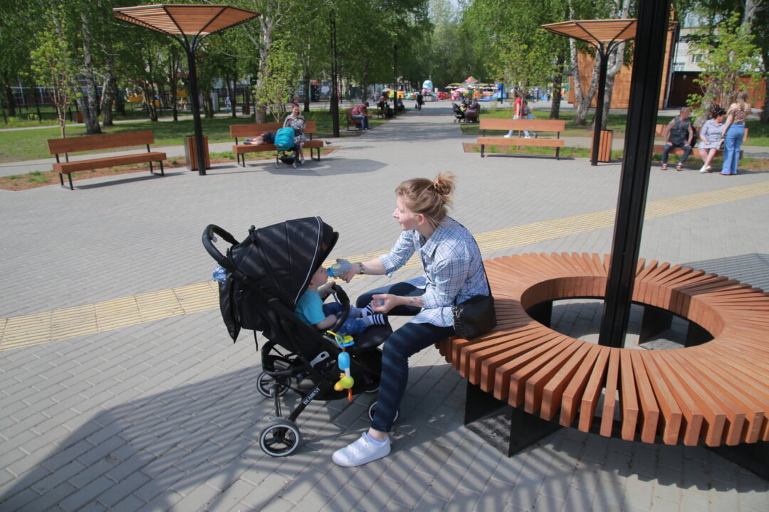    Затулинский парк, сделанный в рамках программы «Формирование комфортной городской среды». Фото предоставлено пресс-центром мэрии Новосибирска.