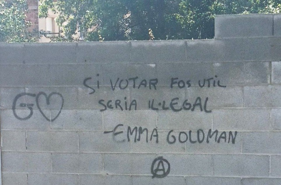 "Если бы голосование что-то меняло, оно было бы запрещено" Эмма Гольдман (1869-1940) русская и американская анархистка и феминистка. Интереснейший персонаж, кстати
