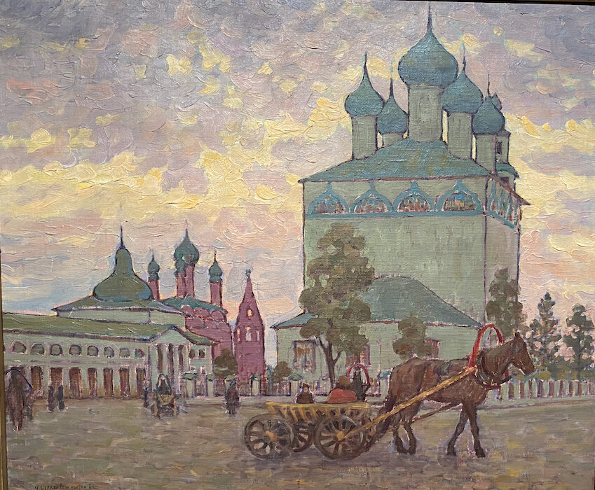 Несохранившаяся Рождественская церковь на картине Петра Мосягина